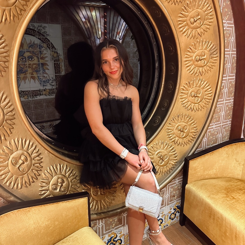 Altar'd State Black Strapless Dress